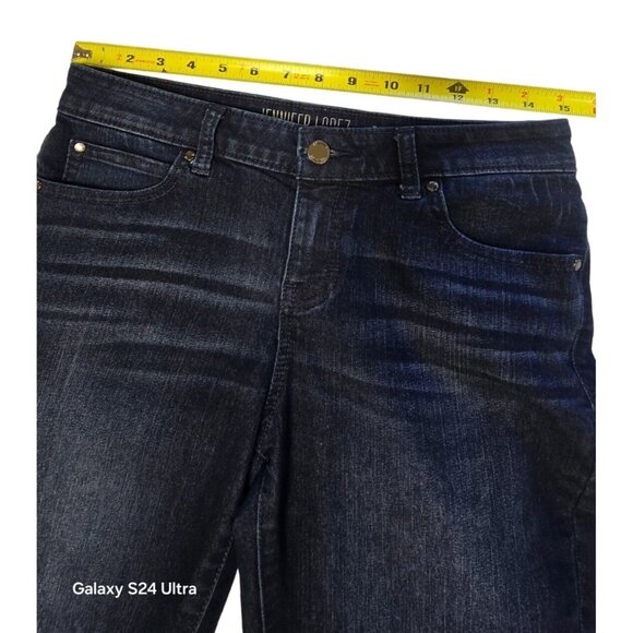 Jennifer Lopez Women's Straight Leg Jeans Size 6 Dark Wash Denim Low Rise - Picture 10 of 10